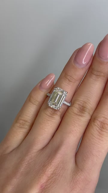 One of a kind Emerald Cut Diamond Ring